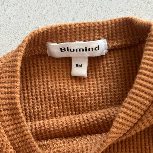 Blumind Dress suit for girls size  6 months Color top brown and suit green - Picture 5 of 7